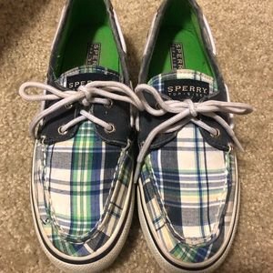 Sperry Topsider Plaid Boat Shoes